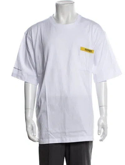 Pre-owned Ferrari Graphic Print Crew Neck T-shirt In White
