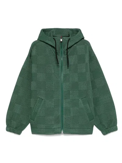 FERRARI GREEN LONG SLEEVES TEXTURED HOODIE