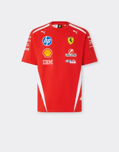 Ferrari Hamilton Replica Drivers Authentic 2026 Puma For Scuderia  Hp T-shirt In Red