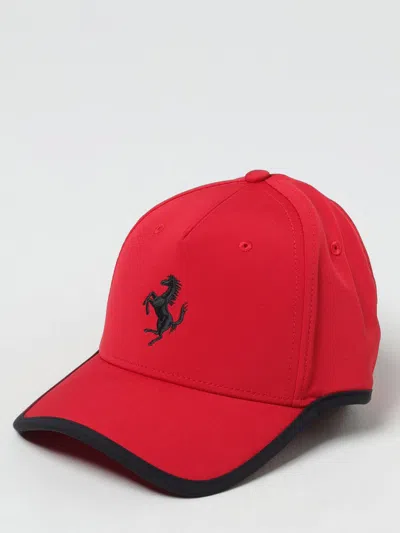 Ferrari Kids' Prancing Horse-embroidered Baseball Cap In Red