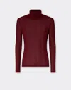 Ferrari High-neck Jersey Top In Red