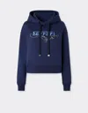 Ferrari Hooded Sweatshirt With  Embroidery In Blue