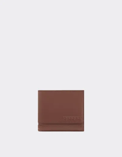 Ferrari Horizontal Wallet In Smooth Nappa Leather In Hide