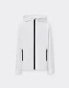 Ferrari Jacket In Technical Fabric With Hood And  Shield Detail In Optical White