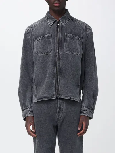 Ferrari Zip Fastening Chest Pockets Long Sleeve Top In Gray