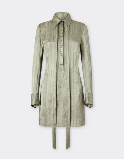 Ferrari Jacquard Dress With Striped Pattern In Green