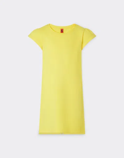 Ferrari Jersey Dress With  Logo In Yellow