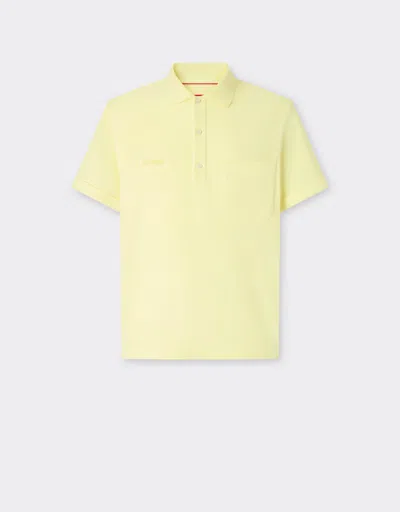 Ferrari Jersey Polo Shirt In Yellow