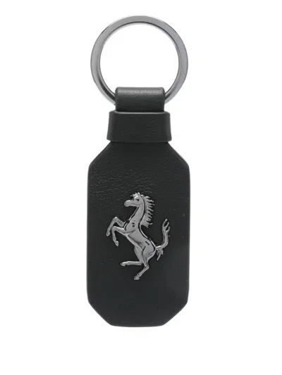 Ferrari Keychain With Logo In Black