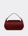 Ferrari La  Dino Top Handle Bag In Cowhide-effect Leather In Red