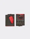 Ferrari Leather Driving Gloves With Prancing Horse Detail In Black