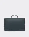 Ferrari Leather  Gt Bag, Weekender Model In Navy