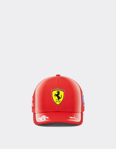 Ferrari Leclerc Replica 2026 Puma Baseball Cap For Scuderia  Hp In Red