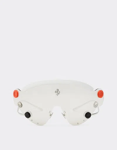 Ferrari Limited Edition  Metal Sunglasses With Silver Mirror Shield