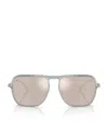 Ferrari Logo-detail Sunglasses In Silver