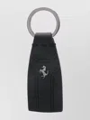 Ferrari Logo Keychain Featuring Metal Ring In Black