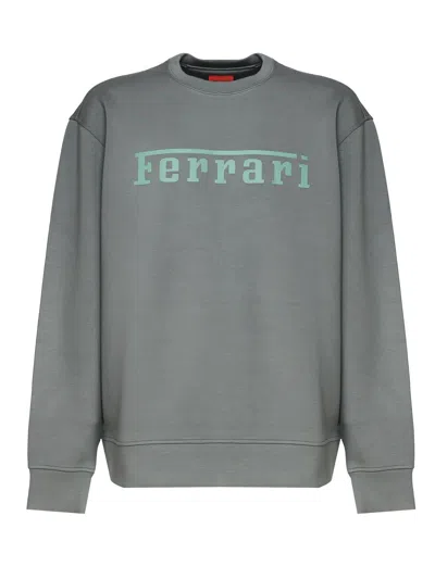 Ferrari Logo Knit In Grey