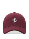 Ferrari Logo-plaque Baseball Cap In Red