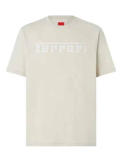 FERRARI LOGO-PRINT T-SHIRT