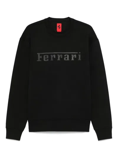 Ferrari Logo Scuba Sweatshirt In Black