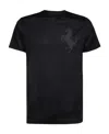 Ferrari Logo Short-sleeved T-shirt In Black