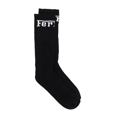 Ferrari Logo Socks In Black