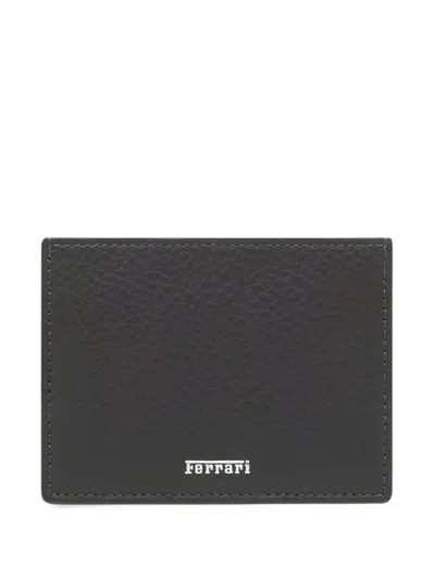 Ferrari Logo-print Wallet In Gray