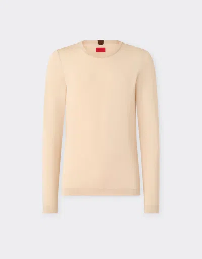 Ferrari Long-sleeved Jersey T-shirt In Neutral