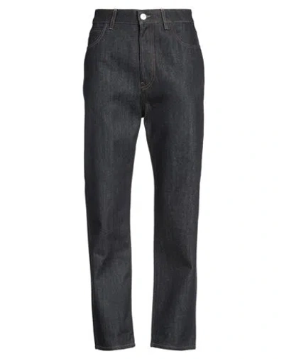 Ferrari 19.5cm Straight Rinse Cotton Denim Jeans In Navy