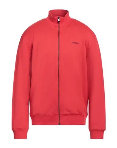 Ferrari Man Sweatshirt Red Size L Polyamide, Cotton, Elastane