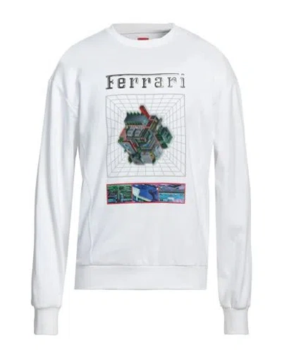 Ferrari Man Sweatshirt White Size Xl Cotton