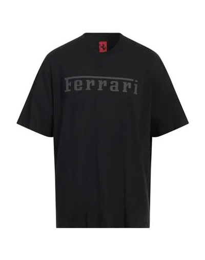 FERRARI FERRARI MAN T-SHIRT BLACK SIZE L COTTON