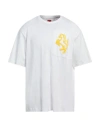 Ferrari Man T-shirt White Size M Cotton In White