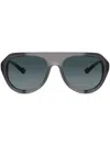 Ferrari Aviator-frame Sunglasses In Grey
