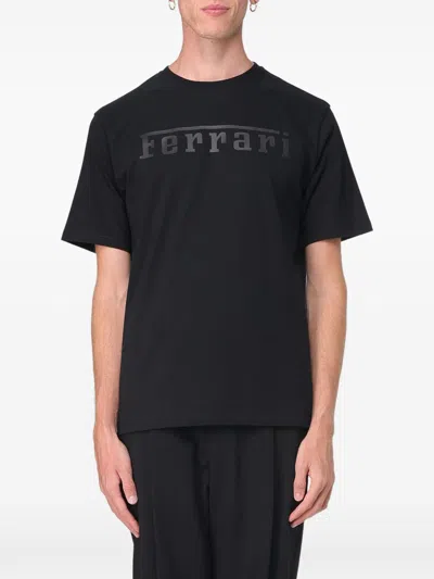 Ferrari Black Cotton T-shirt