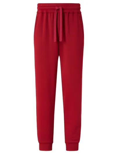 Ferrari Men's Stylish Trousers - Perfect For Ss26 In Burgundy