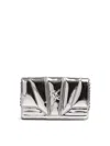 Ferrari Metal Silver Gt Patent Leather Bag With Chain In Silver