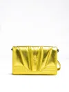 Ferrari Metal Yellow Gt Patent Leather Bag With Chain In Yellow