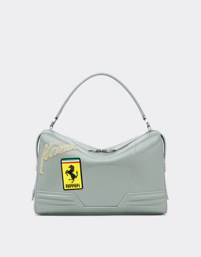 Ferrari Miami Collection Shoulder Bag In Leather In Ingrid