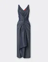 Ferrari Midi Dress In Denim Effect Tricotine