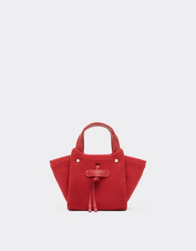 Ferrari Mini Knit And Leather Tote Bag
