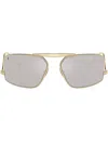 Ferrari Aviator-frame Sunglasses In Gold