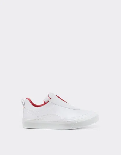 Ferrari Nappa Leather Slip-on Sneaker In White