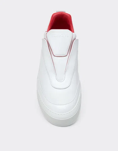 Ferrari Nappa Leather Trainers With Embossed Logo In White