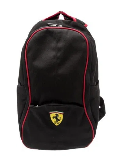 Pre-owned Ferrari Nylon Backpack In Black