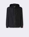 Ferrari Nylon Windbreaker Jacket In Black