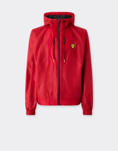 Ferrari Nylon Windbreaker With  Scudetto In Red
