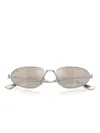 Ferrari Oval-frame Asymmetric Sunglasses In Brown