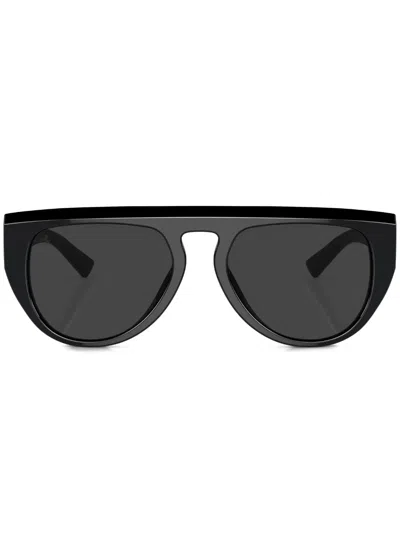 Ferrari Oval-frame Sunglasses In Black