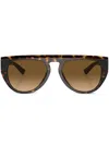 Ferrari Womens Brown Fh2005u Pilot-frame Acetate Sunglasses In Brown
